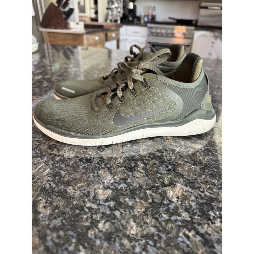 Nike Free Rn 2018 Dark Green Sz 8 942836 300 Running Shoes Sneakers